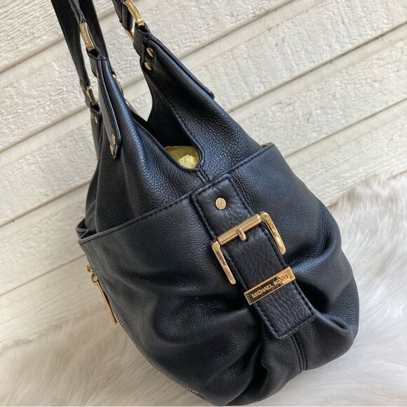 MICHAEL KORS Zipper Raven Fulton Bedford Hobo Shoulder Bag Black Nolita - Picture 9 of 9